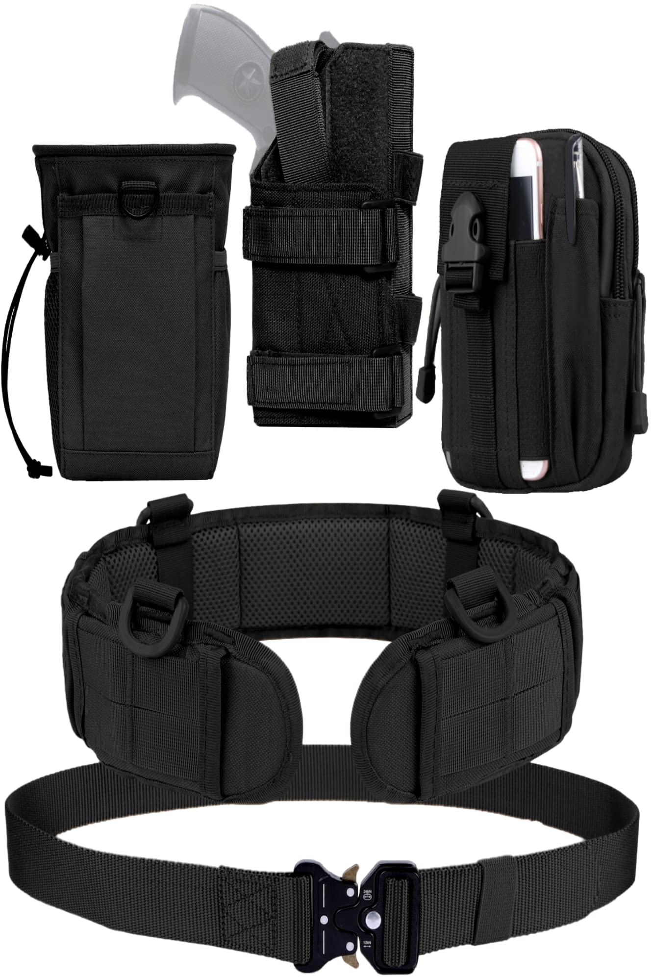 サバゲー タクティカル 装備セット ホルスター マガジンポーチ 9個セット Amazon.co.jp: Roof Ren 【7点セット】 サバゲー ベルト タクティカル